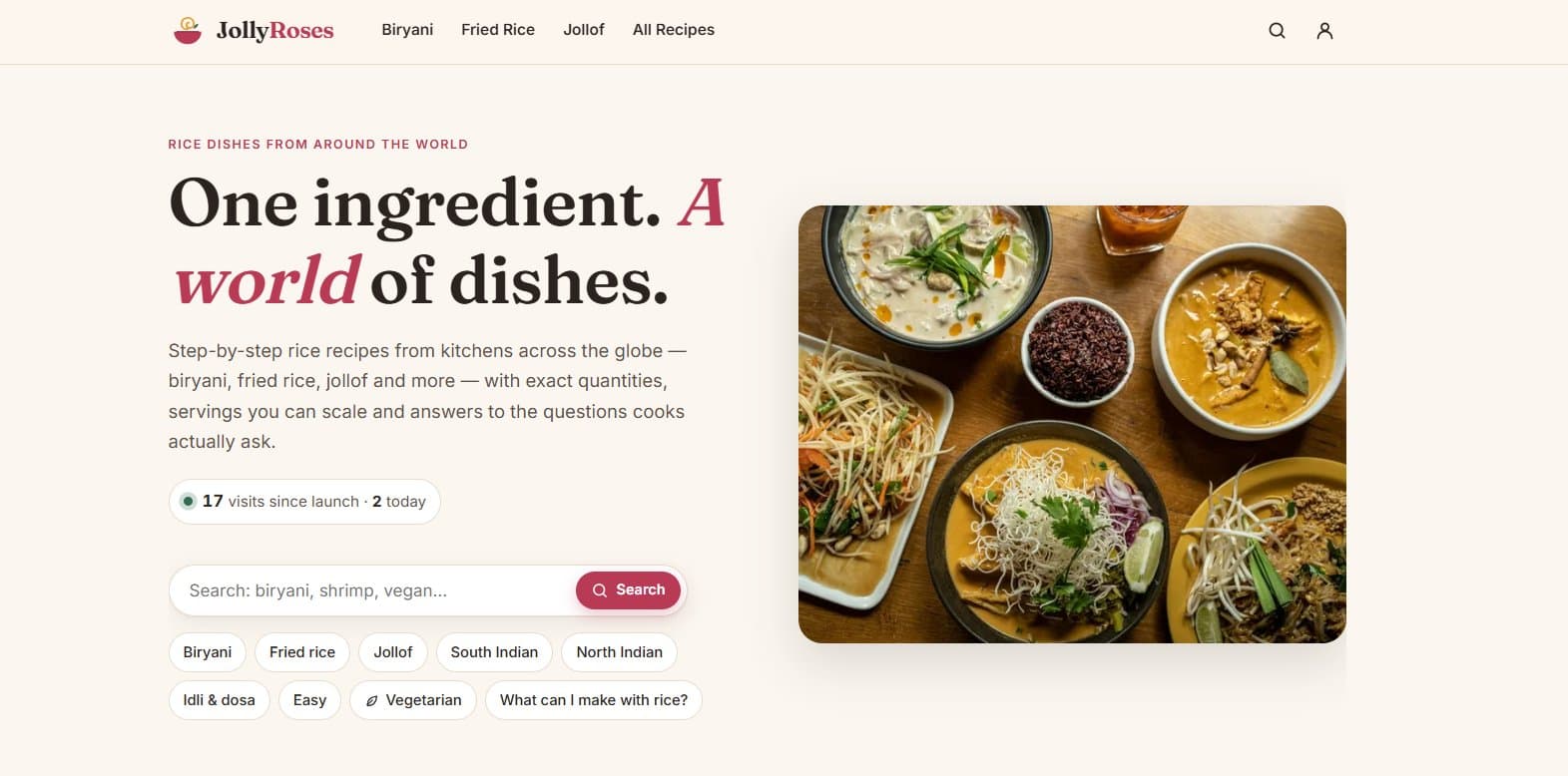Homepage of JollyRoses